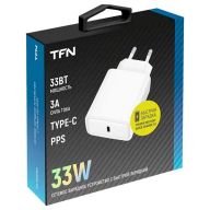 Сетевое зарядное устройство TFN x1 USB-C PD 33W, белый (TFN-WCRPD23)